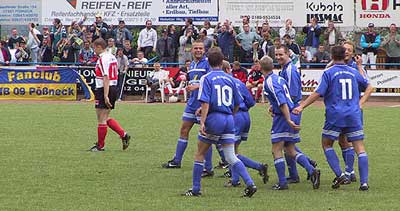 Jubel Poessneck nach Sieg ber Meister Gotha